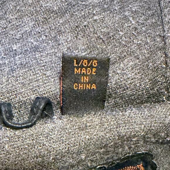 Outbrook VTG Y2K Suede Leather Colorblock Hooded Jacket Women’s L Green Rust - Picture 7 of 8